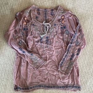EUC Johnny Was embroidered tunic / size L